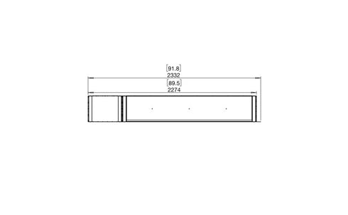 Ecosmart Fire Flex 86PN.BXL Peninsula Fireplace Insert - Black Finish / Stainless Steel Burner - ESF.FX.86PN.BXL